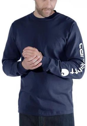 Carhartt Koszulka Logo Long Sleeve T Shirt Navy