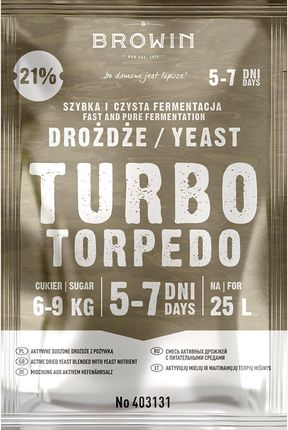 Browin Drożdże gorzelnicze Turbo Torpedo 100g