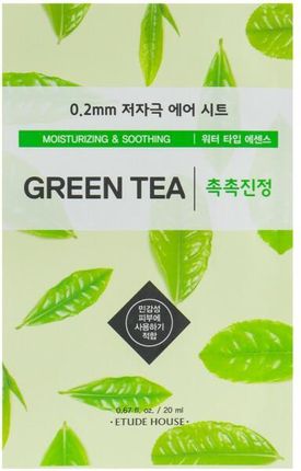 Etude House Nawilżająca Maseczka Kojąca W Płachcie Do Twarzy Z Zieloną Herbatą Therapy Air Mask Green Tea 20Ml