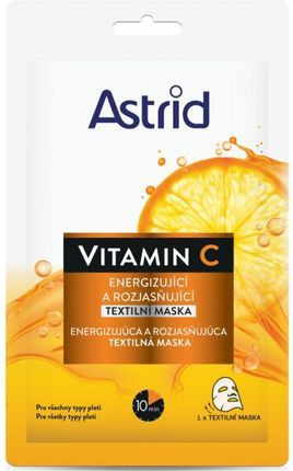 Astrid Rozświetlająca Maseczka W Płachcie Do Twarzy ​​Z Witaminą C Vitamin C Energizing And Brightening Textile Mask