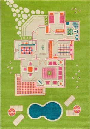 Ivi Carpets Domek Dla Lalek Zielony Dywan Dla Dzieci 3D 160X230cm . Ivi Carpets 