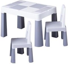 Zestaw Mebli Dziecięcych Tega Multifun Stolik + 2 Krzesła Grey - Zestawy mebli dziecięcych