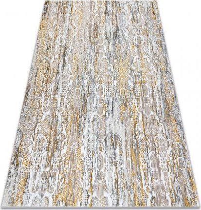 Dywany Łuszczów Dywan Gloss Nowoczesny 8487 63 Ornament Stylowy Glamour Złoty/Beż 120x170cm