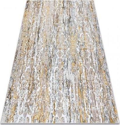 Dywany Łuszczów Dywan Gloss Nowoczesny 8487 63 Ornament Stylowy Glamour Złoty/Beż 180x270cm