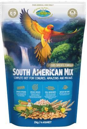 Vetafarm Vetafarm South American Mix Całoroczny granulat Dla Żako, Konur, Amazonek I Innych Papug Z Ameryki Południowej 350g