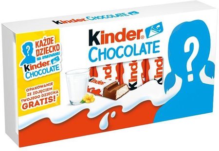 Kinder Chocolate Batoniki Z Mlecznej Czekolady Z Nadzieniem Mlecznym 100g