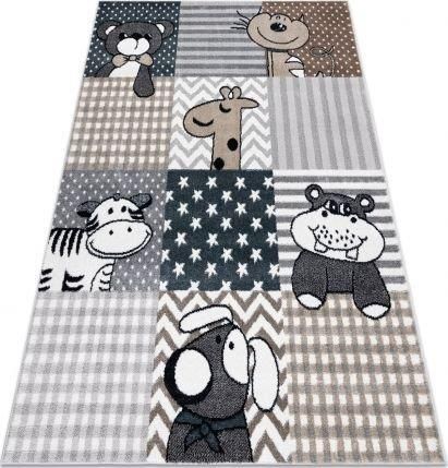 Dywany Łuszczów Dywan Fun Pets Dla Dzieci Zwierzęta Szary 160X220cm  