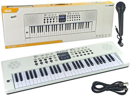 Import Leantoys Keyboard Pianinko 54 Klawisze Z Mikrofonem 200 Rytmów Tonów (8440)