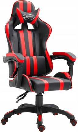 VidaXL Fotel dla gracza, czerwony, sztuczna skóra 20209