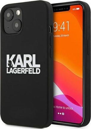 Karl Lagerfeld Etui KLHCP13SSLKLRBK Apple iPhone 13 mini Silicone Stack Logo czarny/black