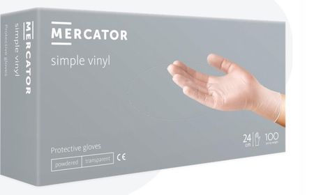 Mercator Medical Rękawiczki Bezbarwne R. S 100 Szt