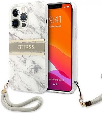 Etui Guess Marble Strap Collection iPhone 13 Pro Max, szare