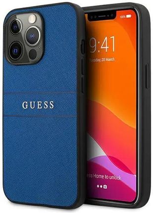 Guess Guhcp13Lpsasbbl Iphone 13 Pro 6,1" Niebieski Blue Saffiano Strap