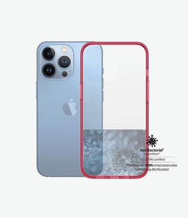 PanzerGlass Apple iPhone 13 Pro AntiBacterial ClearCase- Strawberry
