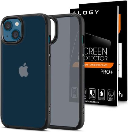 Etui obudowa case Spigen Ultra Hybrid do Apple iPhone 13 Matte Frost Black + Szkło
