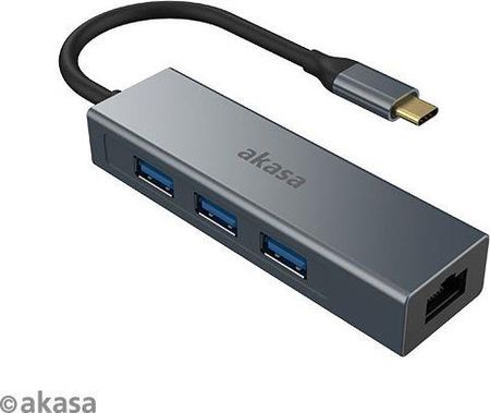 Akasa Hub Usb 1X Rj-45 + 3X Usb-A 3.0 (Ak-Cbca20-18Bk) (AKCBCA2018BK)