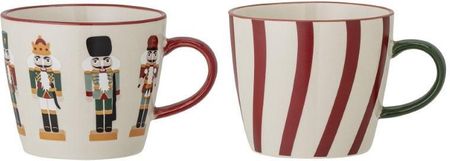 Bloomingville Kubki Jolly 300ml Zielono-Czerwone 2 Szt. (82051531)