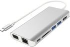 Premiumcord Stacja/Replikator 7W1 Usb-C (KU31DOCK08)