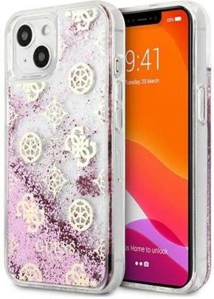 Guess Hardcase Guhcp13Slgpepi Iphone 13 Mini Peony Liquid Glitter Różowy