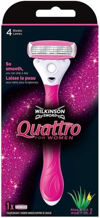Wilkinson Quattro For Women Maszynka Do Golenia Z Wymiennymi Ostrzami Dla Kobiet 1Szt