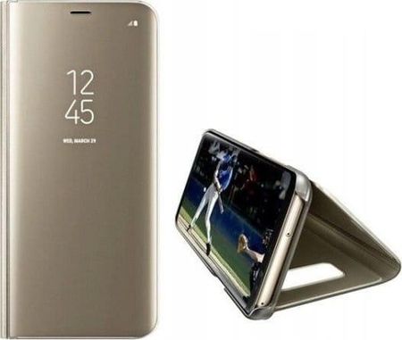 Etui Clear View Samsung S21 Ultra złoty/gold