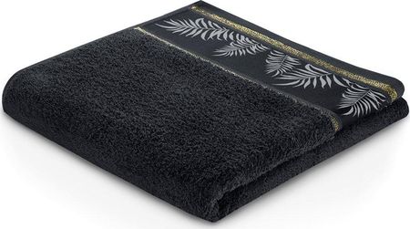 Ameliahome Ręcznik kąpielowy Pavos czarny 70x140 cm
