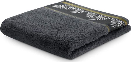 Ameliahome Ręcznik kąpielowy Pavos grafitowy70x140 cm