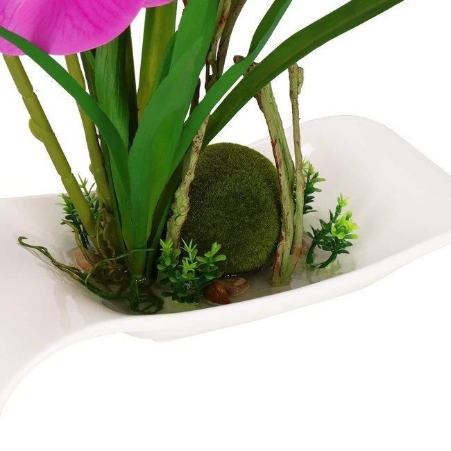 Springos Sztuczny Storczyk W Doniczce 40 Cm Różowy - zdjęcie 4 Springos Sztuczny Storczyk W Doniczce 40 Cm Różowy