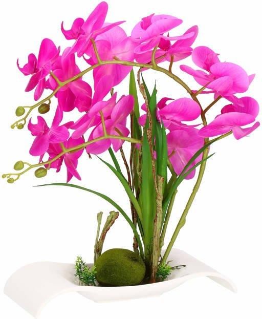 Springos Sztuczny Storczyk W Doniczce 40 Cm Różowy - zdjęcie 7 Springos Sztuczny Storczyk W Doniczce 40 Cm Różowy