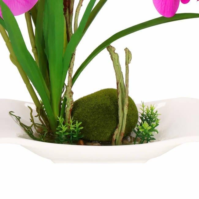 Springos Sztuczny Storczyk W Doniczce 40 Cm Różowy - zdjęcie 8 Springos Sztuczny Storczyk W Doniczce 40 Cm Różowy