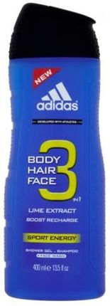 Adidas 3In1 Body Hair Face Żel Pod Prysznic 400Ml