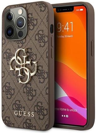 Guess GUHCP13X4GMGBR iPhone 13 Pro Max 6,7" brązowy/brown hardcase 4G Big Metal Logo