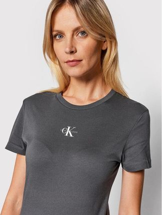 Calvin Klein Jeans T-Shirt J20J217314 Szary Slim Fit Ceny i