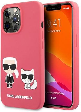 Karl Lagerfeld KLHCP13XSSKCP iPhone 13 Pro Max 6,7" hardcase różowy/pink Silicone & Choupette