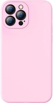Baseus Liquid Gel Case silikonowe etui pokrowiec do iPhone 13 Pro różowy (ARYT001004)