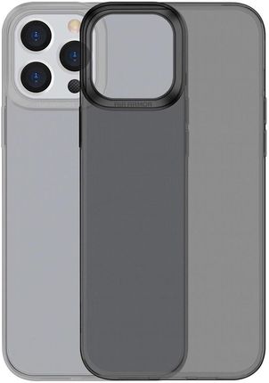 Baseus Simple Series Case przezroczyste żelowe etui iPhone 13 Pro Max czarny (ARAJ000501)