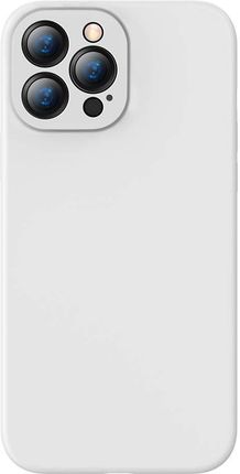 Baseus Liquid Gel Case silikonowe etui pokrowiec do iPhone 13 Pro Max biały (ARYT000502)