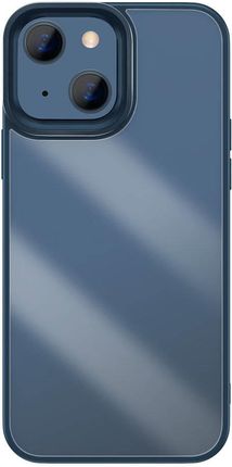 Baseus Crystal Phone Case pancerne etui do iPhone 13 z żelową ramką niebieski (ARJT000603)