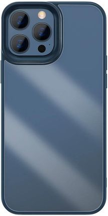 Baseus Crystal Phone Case pancerne etui do iPhone 13 Pro z żelową ramką niebieski (ARJT000703)