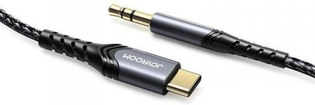 Joyroom Kabel Audio Stereo Aux 3,5mm Mini Jack - Usb Typ C Do Telefonu Tabletu 1 M Czarny (Sy-A03)