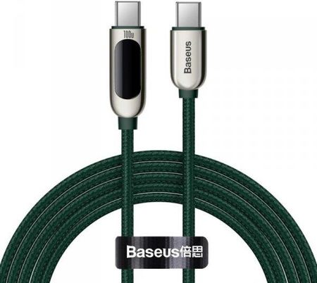 Baseus Display Fast Charging Data Cable Type-C To Type-C 100W 2M Green