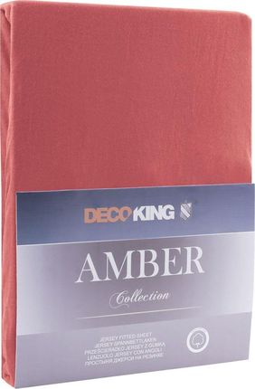 Decoking Prześcieradło jersey 100-120x200 Amber brudny róż