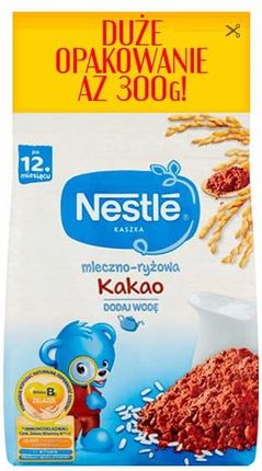 Nestle Kaszka mleczno-ryżowa Kakao dla niemowląt po 12 Miesiącu 300g