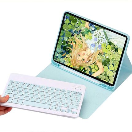 Etui z klawiaturą Bluetooth i uchwytem na rysik do Apple iPad AIR 4/ Pro 11 2020 (Niebieskie)
