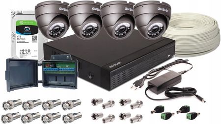 Zestaw Monitoring 4X Kamera 5Mpx/Ir25 Wifi Hdd 1Tb
