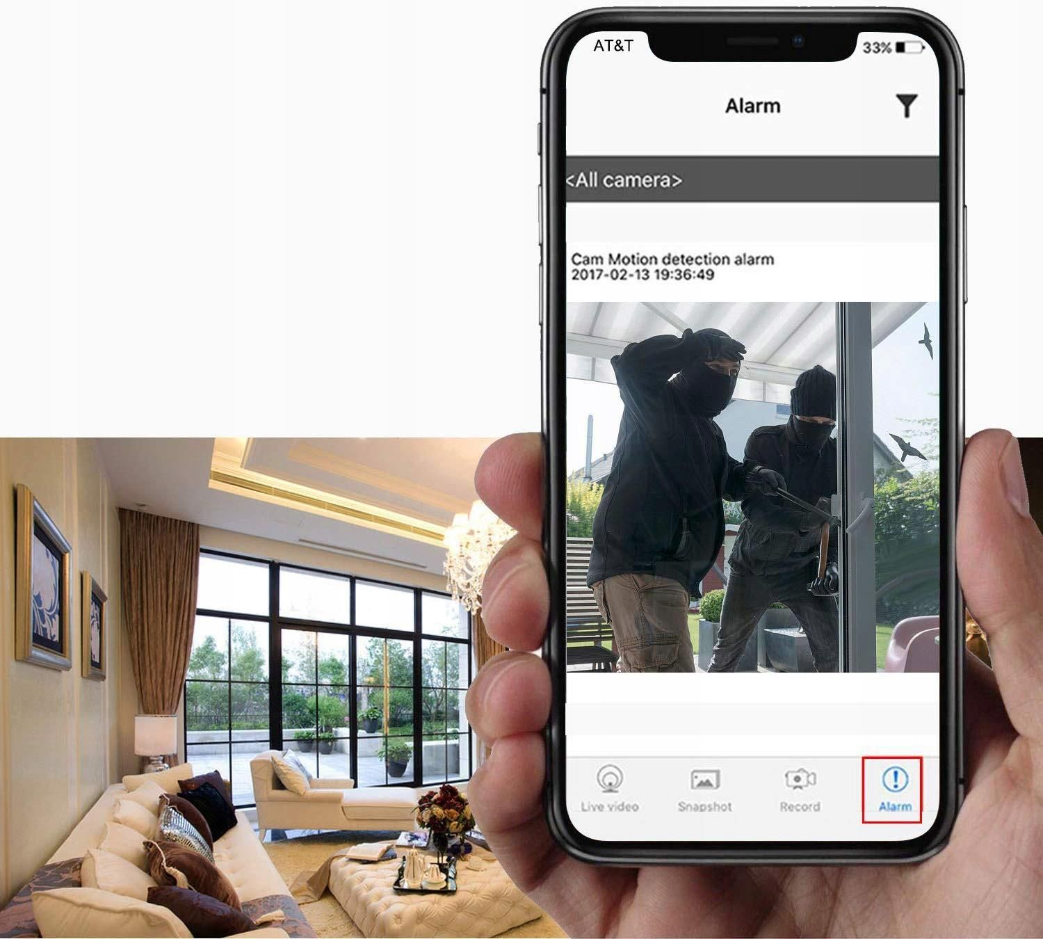 Mini Kamera Szpiegowska Ip Wifi Hd Ukryta Detekcja - zdjęcie 3 Mini Kamera Szpiegowska Ip Wifi Hd Ukryta Detekcja