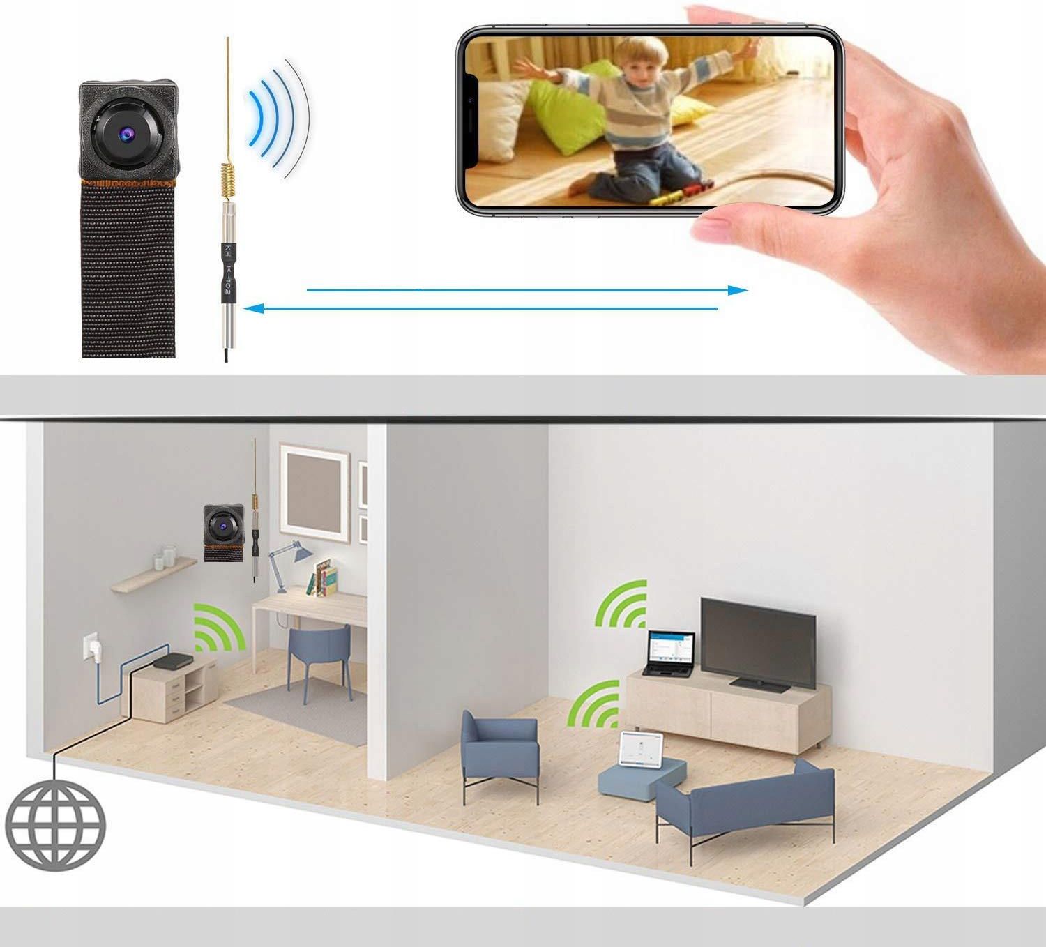Mini Kamera Szpiegowska Ip Wifi Hd Ukryta Detekcja - zdjęcie 4 Mini Kamera Szpiegowska Ip Wifi Hd Ukryta Detekcja