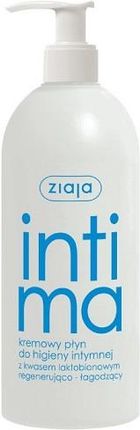 ZIAJA Intima płyn kremowy do higieny intymnej z kwasem laktobionowym regenerująco-łagodzący 500ml