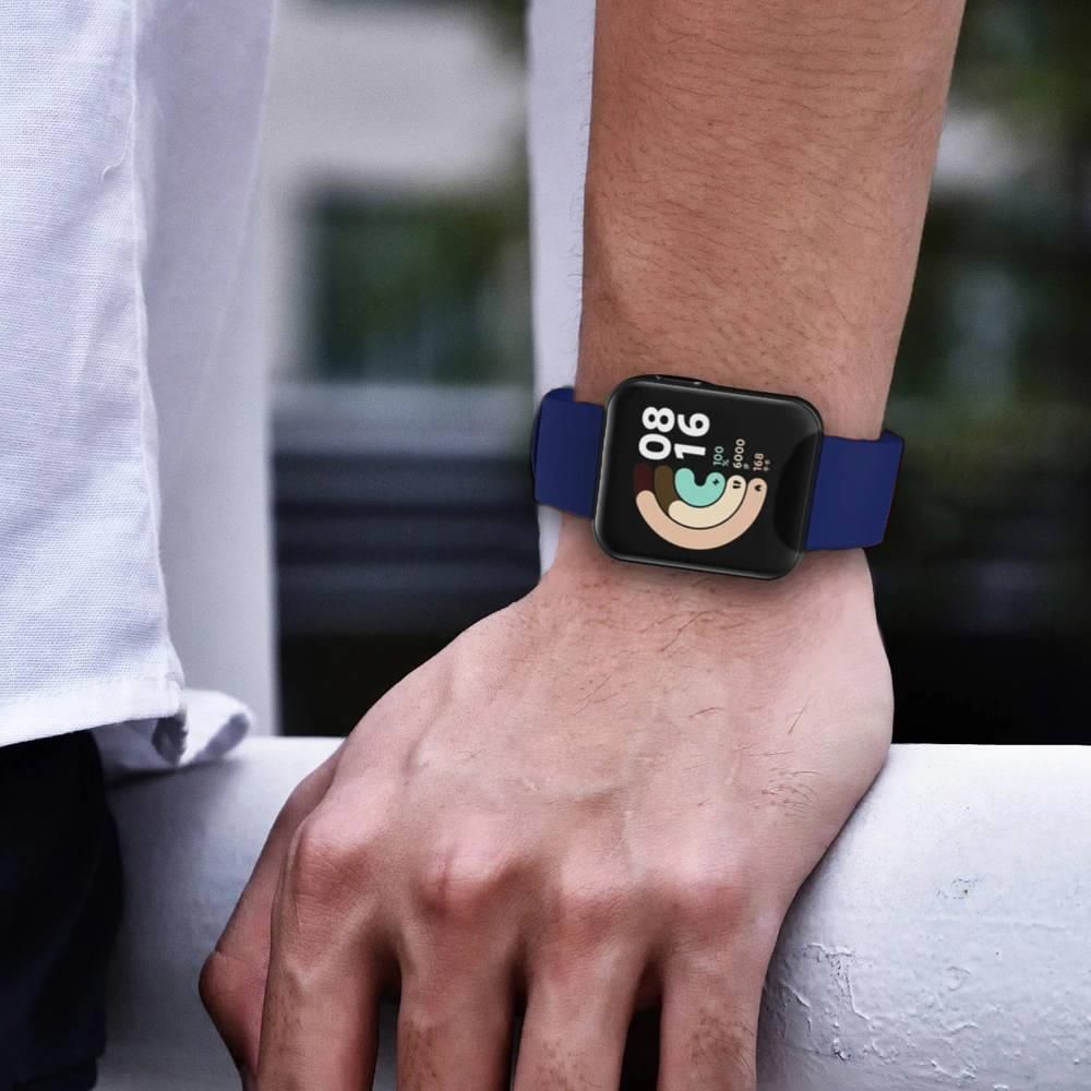 Pasek silikonowy do Xiaomi Mi Watch Lite (Czarny) - zdjęcie 2 Pasek silikonowy do Xiaomi Mi Watch Lite (Czarny)