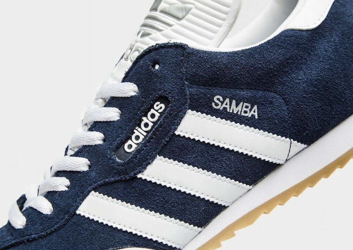 adidas gazelle silver green womens Adidas Samba Sam Super Suede navy blue shoes – Refitted main image 1